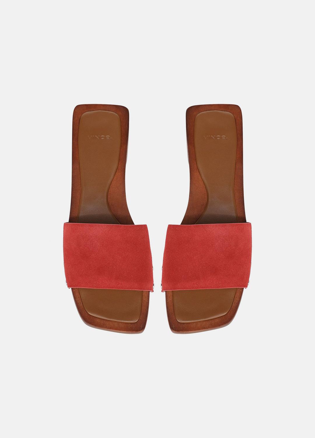 Barbara Leather Slide Sandal in Sandals