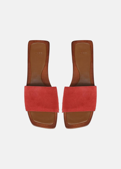 Barbara Leather Slide Sandal in Sandals