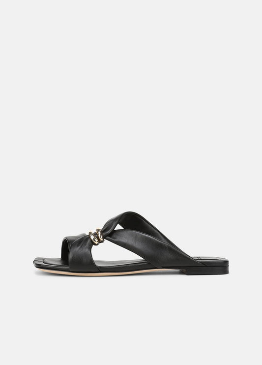 Vilma Leather Slide Sandal in Sandals