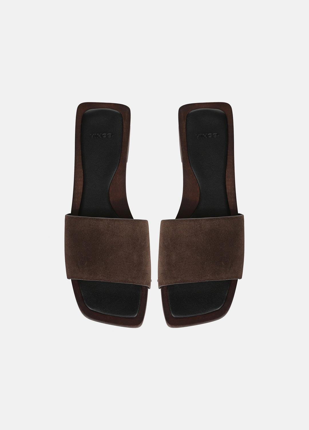 Barbara Leather Slide Sandal in Sandals