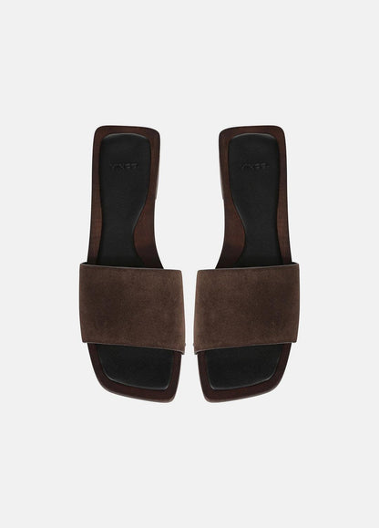 Barbara Leather Slide Sandal in Sandals