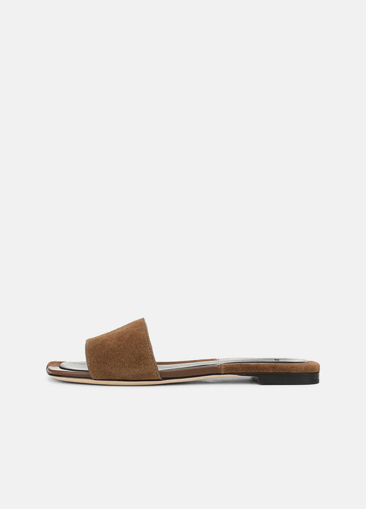 Valeria Leather & Suede Slide Sandal in Sandals