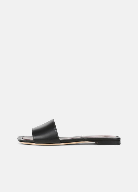 Valeria Leather Slide Sandal in Sandals