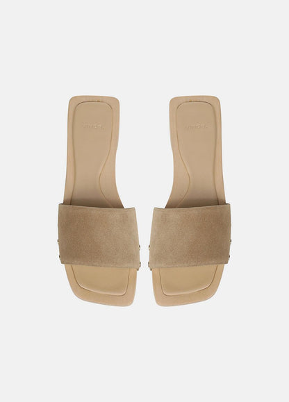 Barbara Suede Slide Sandal in Sandals