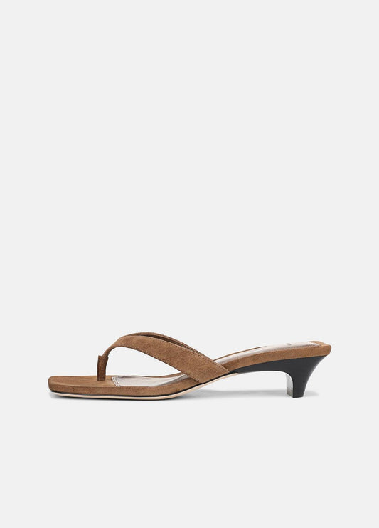 San Juan Suede Heeled Thong Sandal in Sandals