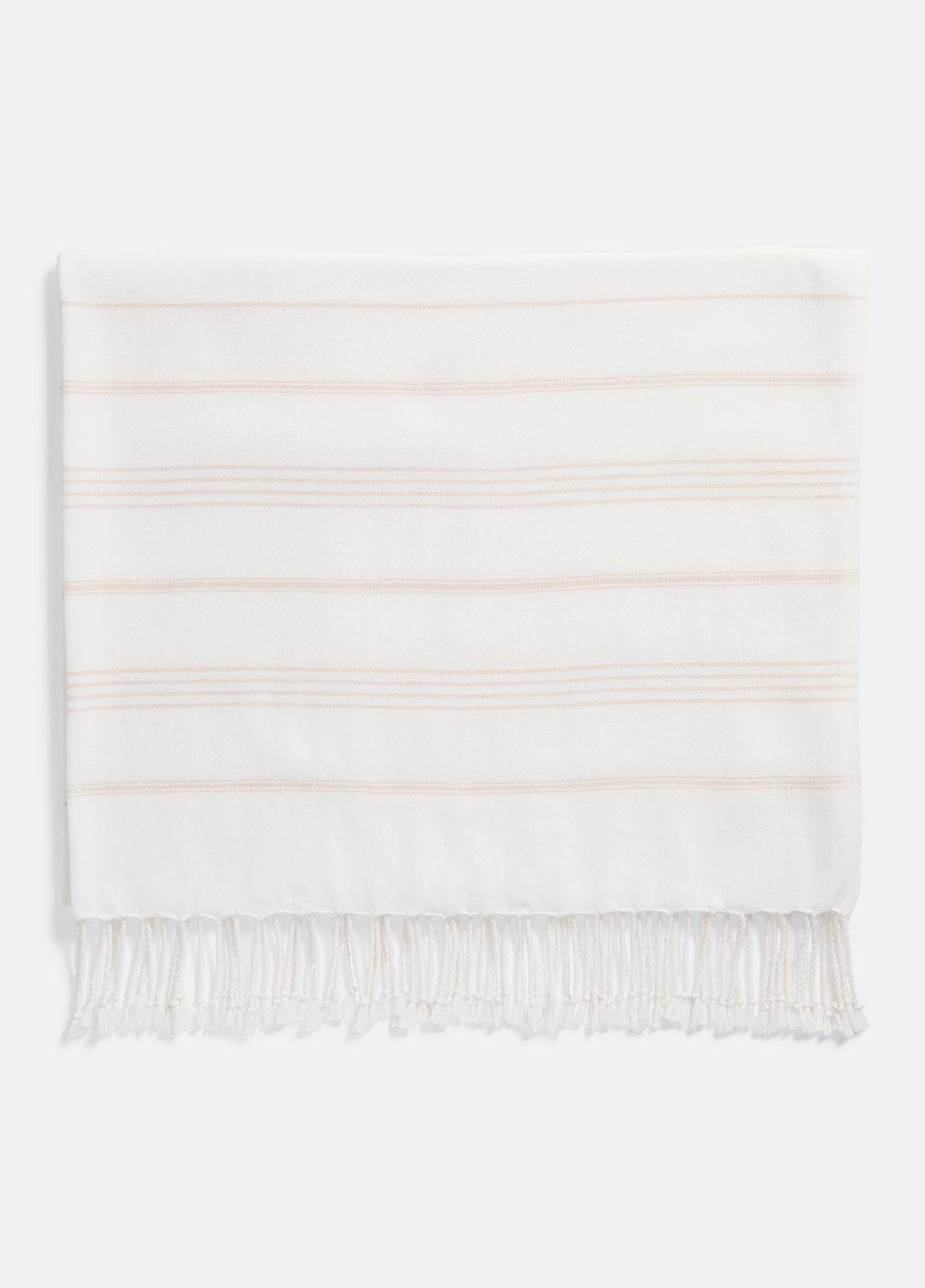 Stripe Cotton-Cashmere Wrap in Scarves & Hats