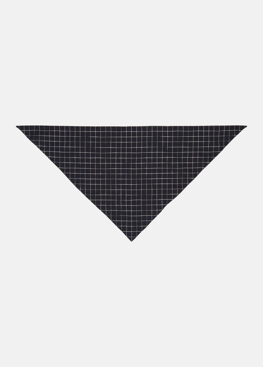 Trellis Plaid Cotton-Blend Headkerchief in Scarves & Hats