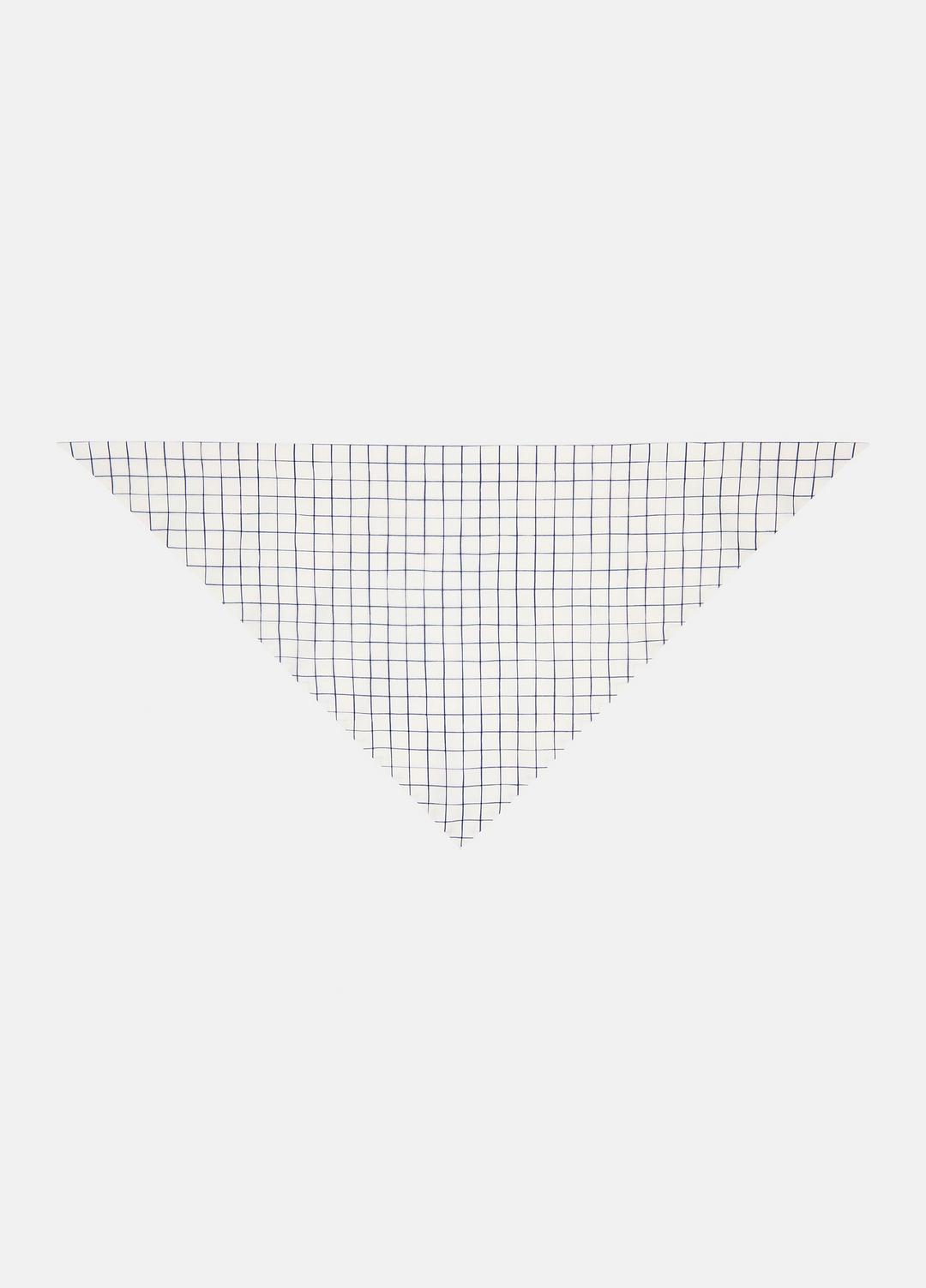 Trellis Plaid Cotton-Blend Headkerchief in Scarves & Hats