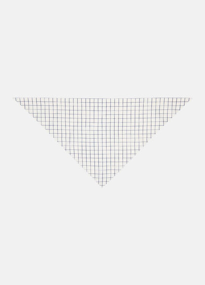 Trellis Plaid Cotton-Blend Headkerchief in Scarves & Hats