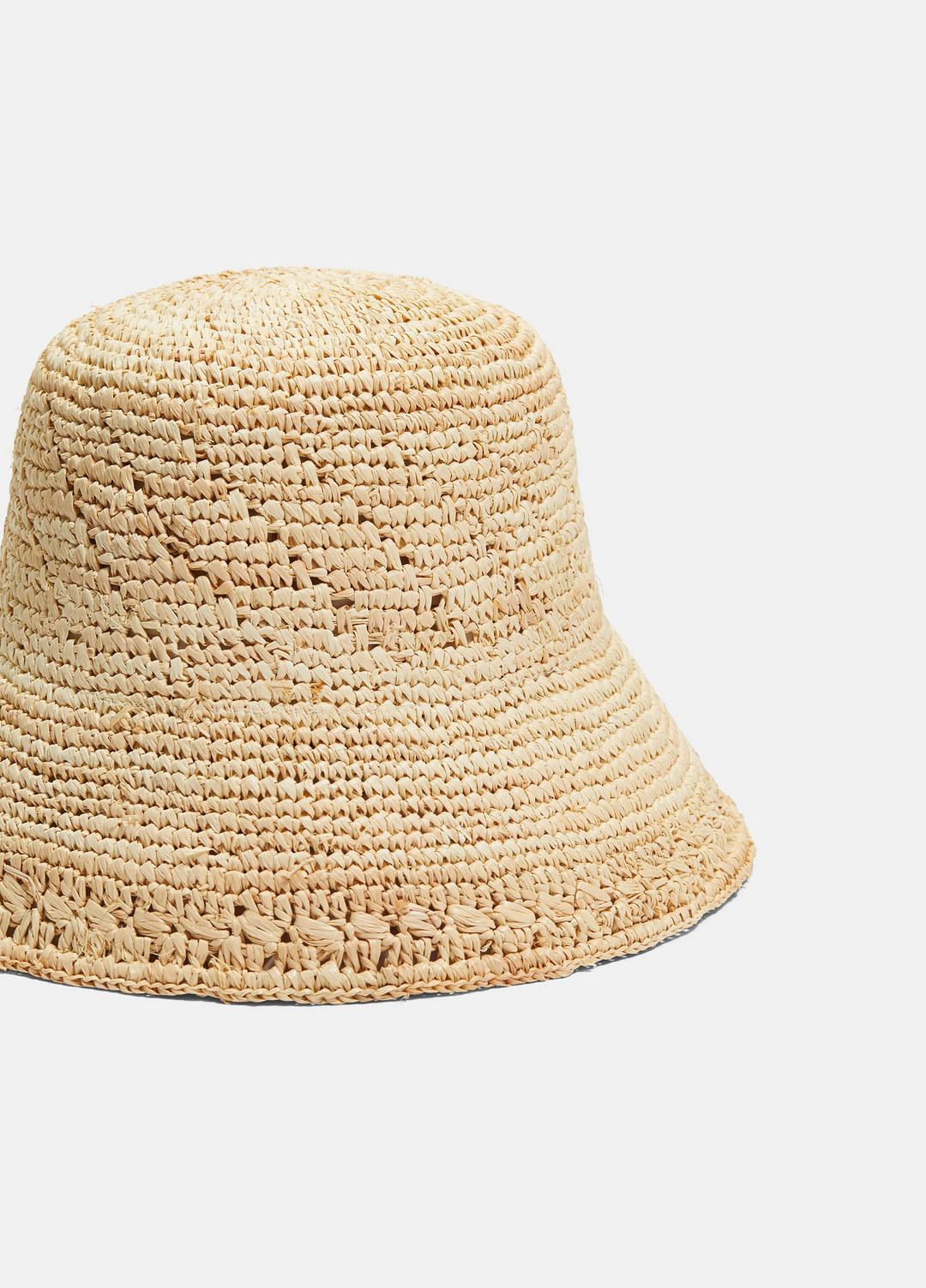 Straw Bucket Hat in Scarves & Hats