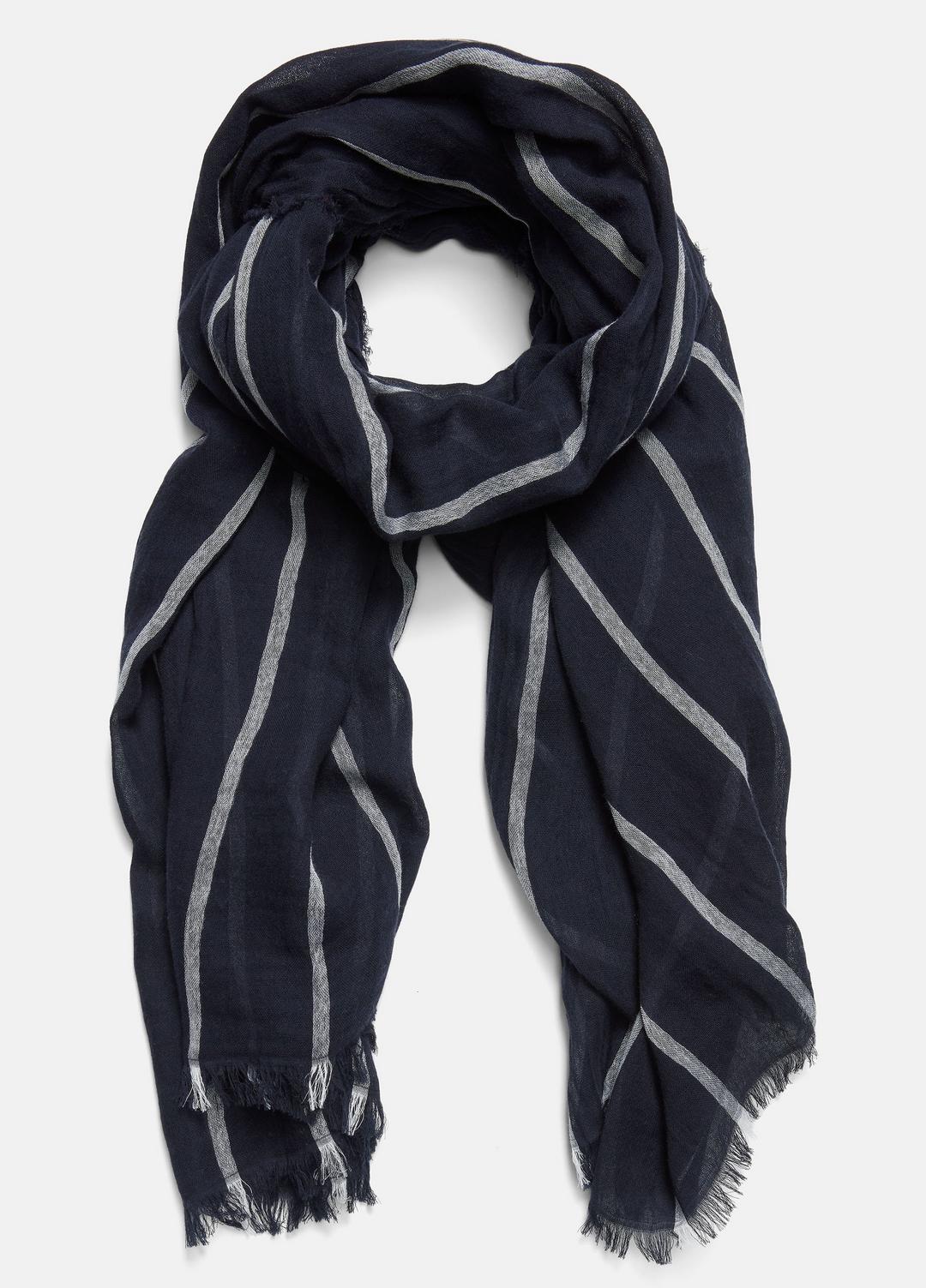 Cotton Gauze Awning Stripe Scarf in Scarves & Hats