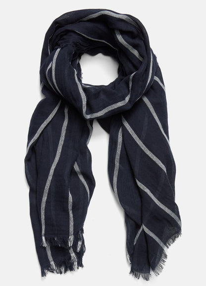 Cotton Gauze Awning Stripe Scarf in Scarves & Hats