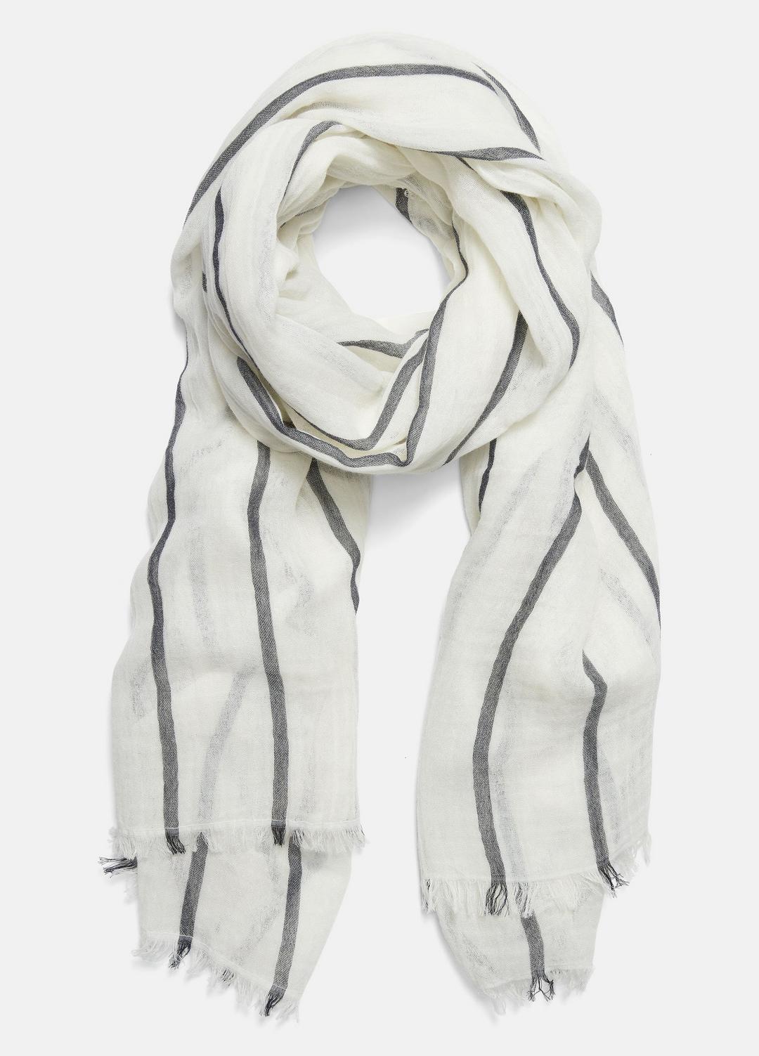 Cotton Gauze Awning Stripe Scarf in Scarves & Hats