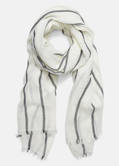 Cotton Gauze Awning Stripe Scarf in Scarves & Hats