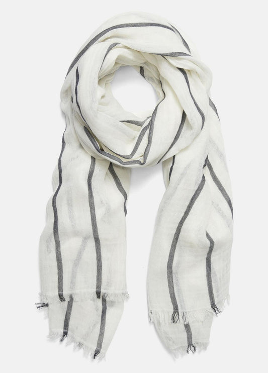 Cotton Gauze Awning Stripe Scarf in Scarves & Hats