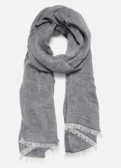 Cotton Gauze Bi-Color Scarf in Scarves & Hats