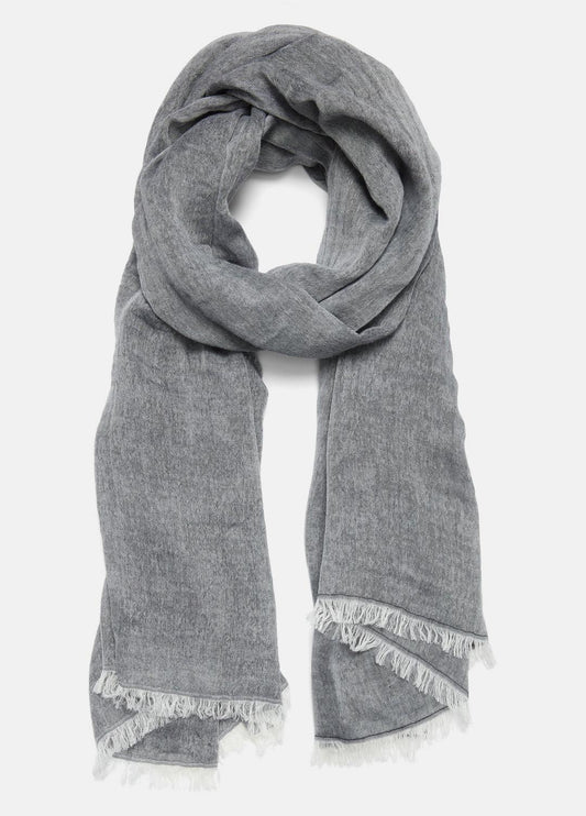 Cotton Gauze Bi-Color Scarf in Scarves & Hats