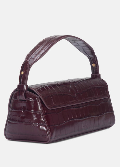 Sabrina Croc-Embossed Leather Mini Top-Handle Bag in Handbags