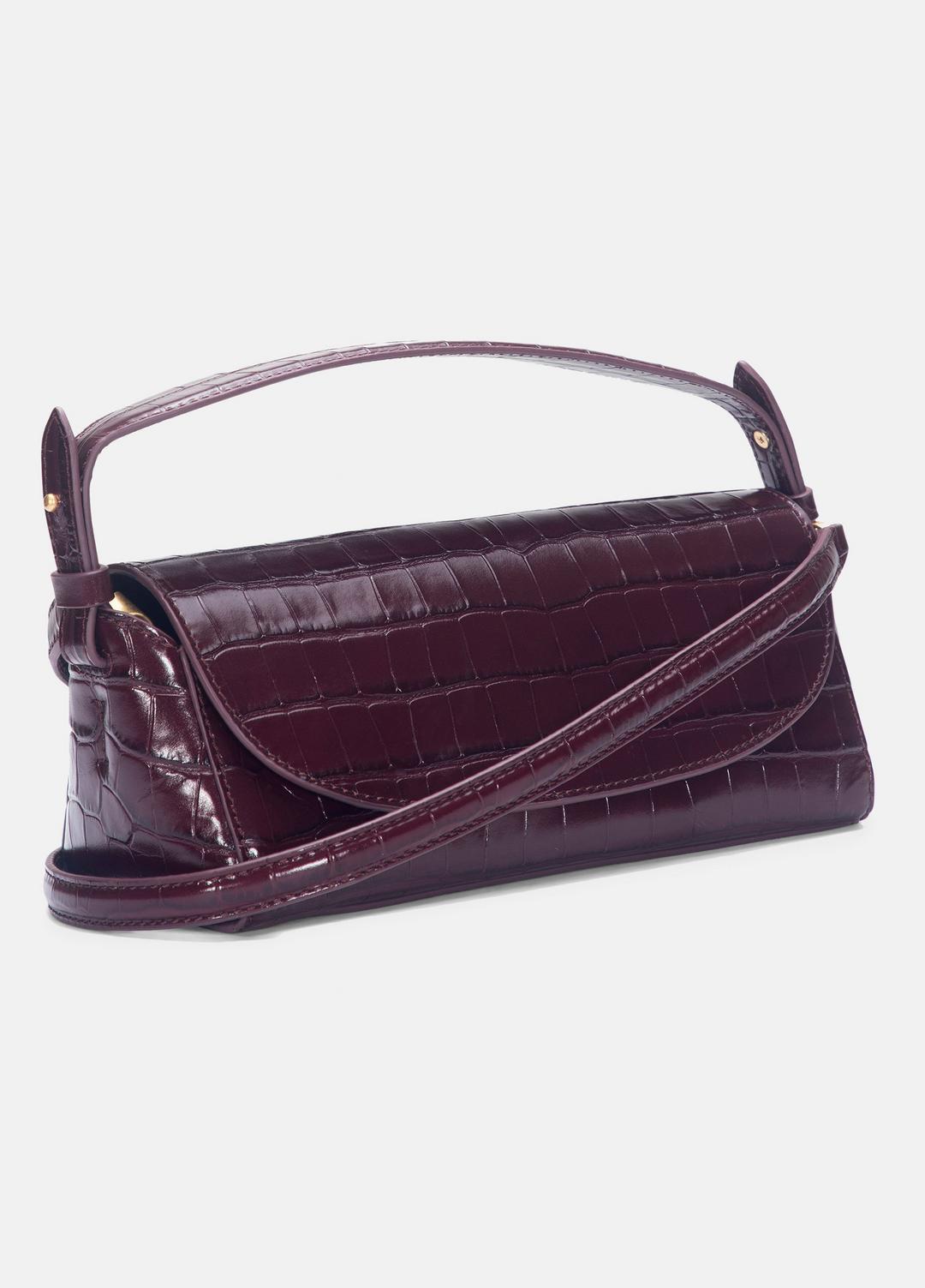 Sabrina Croc-Embossed Leather Mini Top-Handle Bag in Handbags