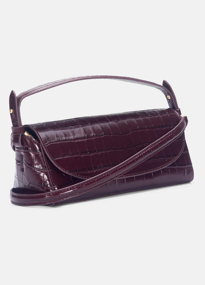 Sabrina Croc-Embossed Leather Mini Top-Handle Bag in Handbags