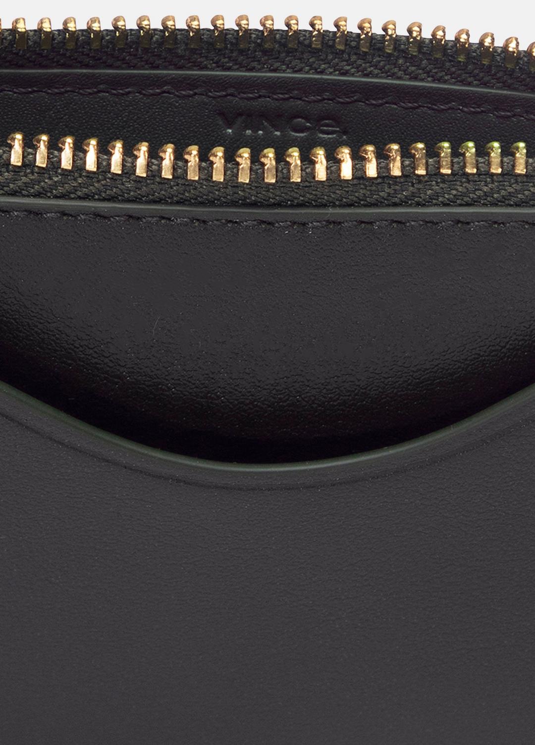 Leather Zip-Top Card Case in Handbags