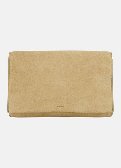 Suede Crossbody Wallet in Leather & Suede
