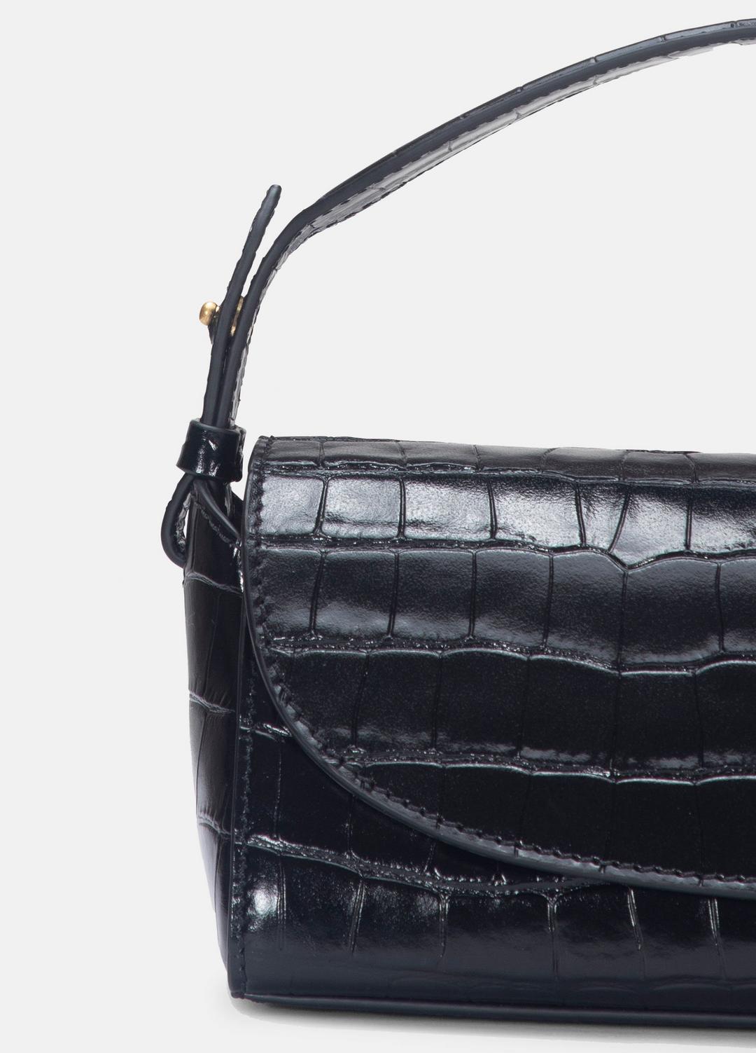 Sabrina Croc-Embossed Leather Mini Top-Handle Bag in Handbags