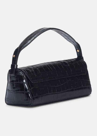 Sabrina Croc-Embossed Leather Mini Top-Handle Bag in Handbags