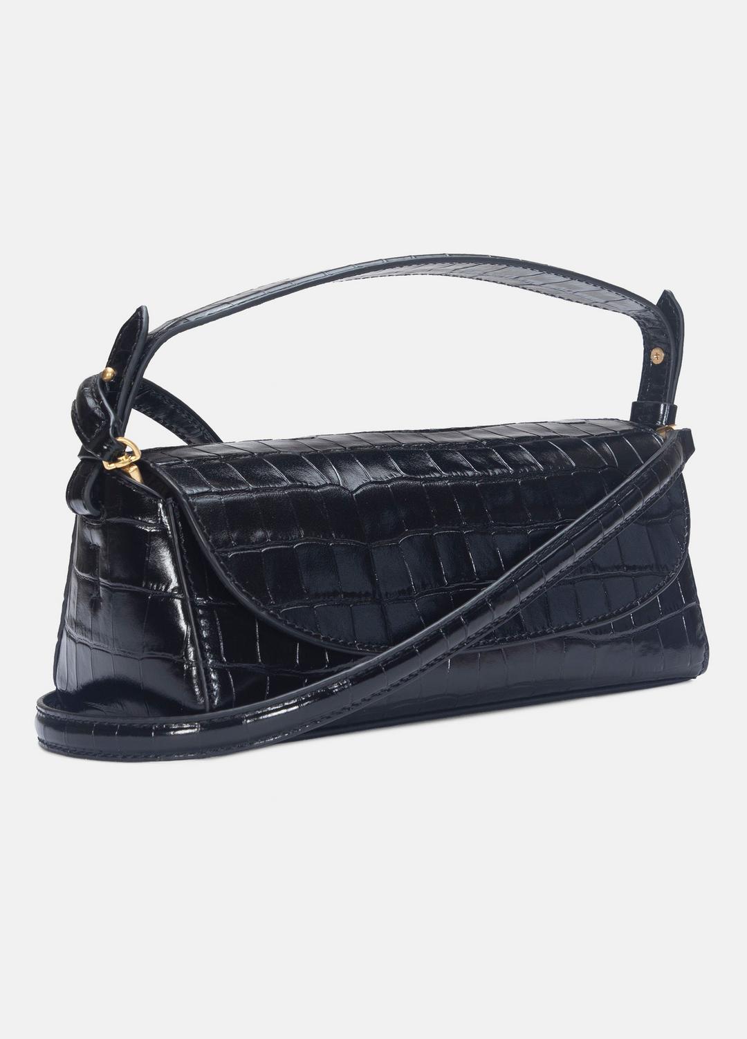 Sabrina Croc-Embossed Leather Mini Top-Handle Bag in Handbags