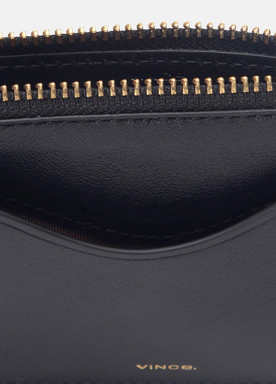 Leather Zip-Top Card Case in Handbags