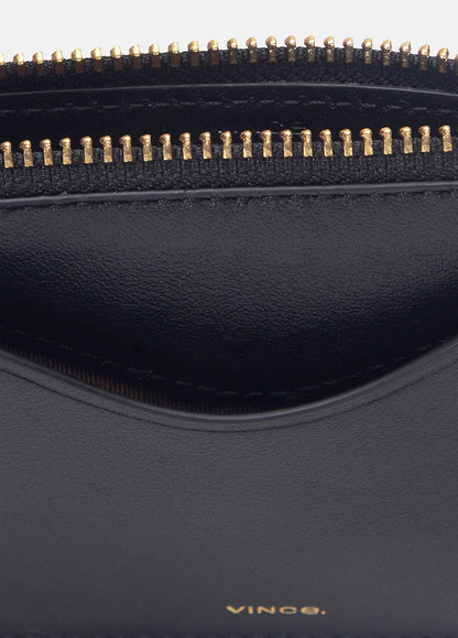 Leather Zip-Top Card Case in Handbags