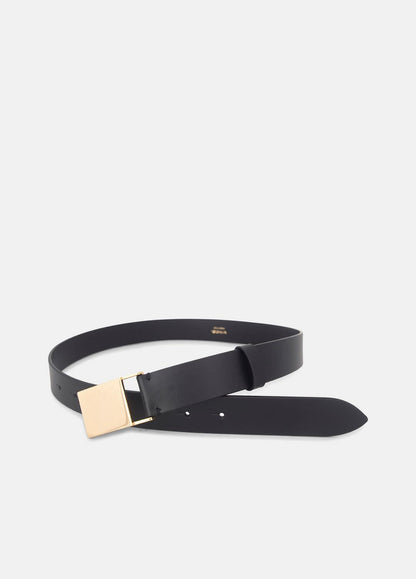 Women's 30mm Plaque Leather Belt in Belts