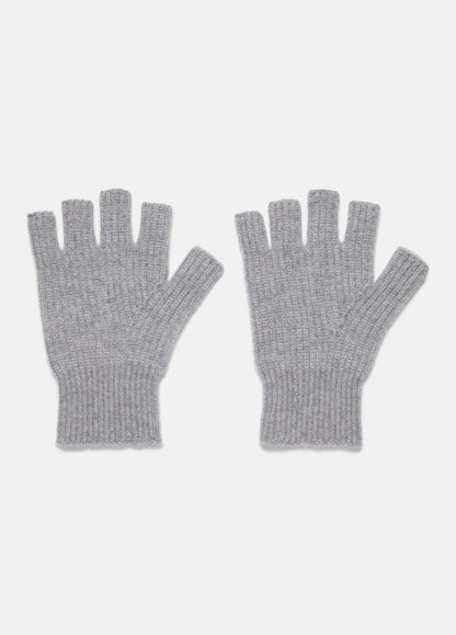 Plush Cashmere Rib-Knit Fingerless Glove in Gloves