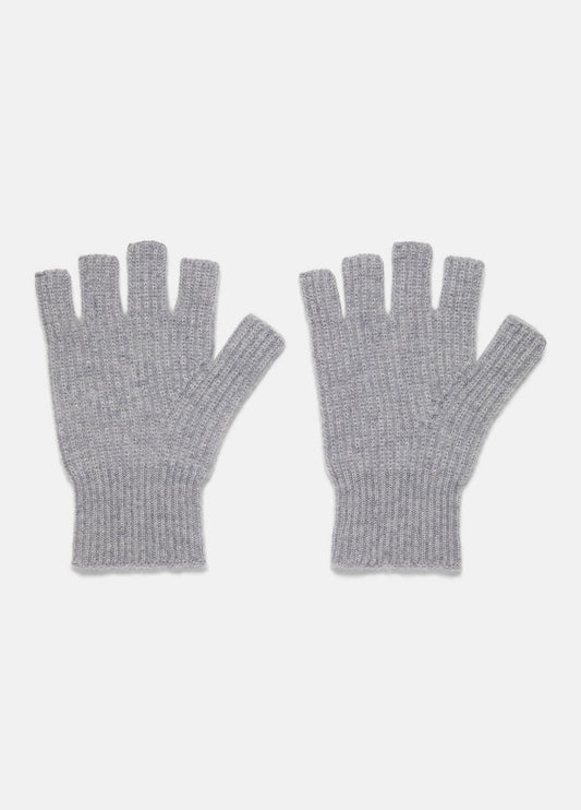 Plush Cashmere Rib-Knit Fingerless Glove in Gloves