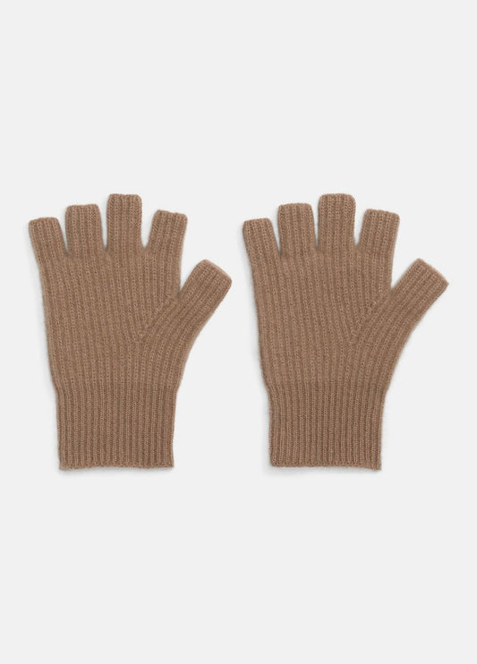 Plush Cashmere Rib-Knit Fingerless Glove in Gloves