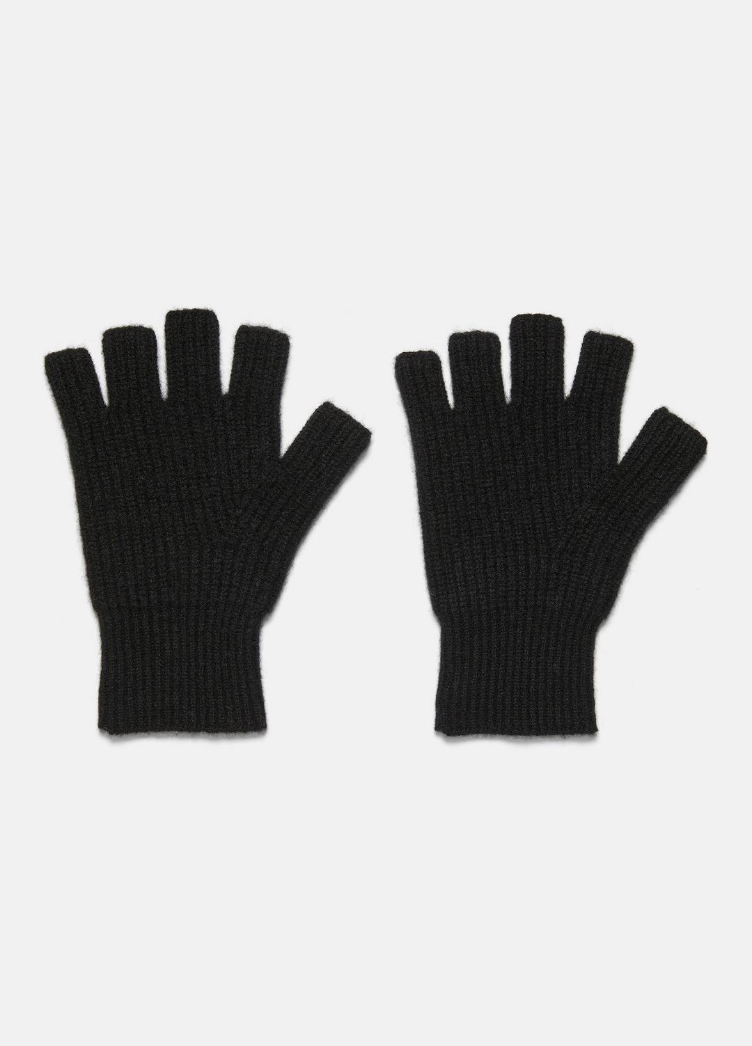 Plush Cashmere Rib-Knit Fingerless Glove in Gloves