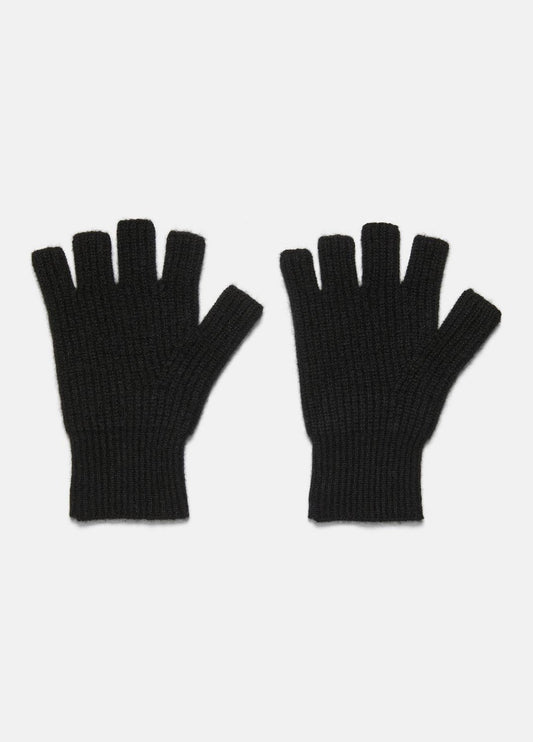 Plush Cashmere Rib-Knit Fingerless Glove in Gloves