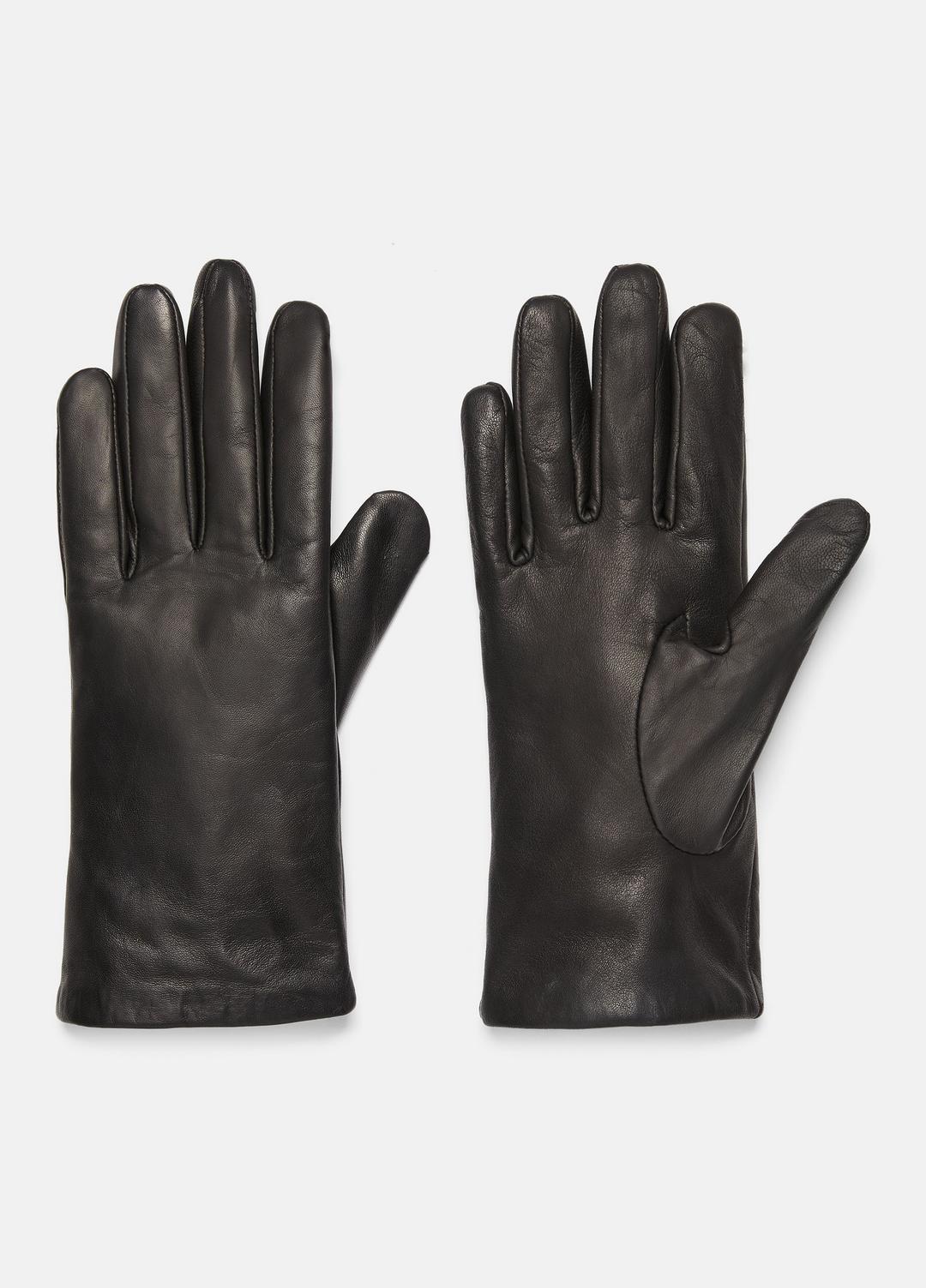 Cashmere-Lined Short Leather Glove in Gloves
