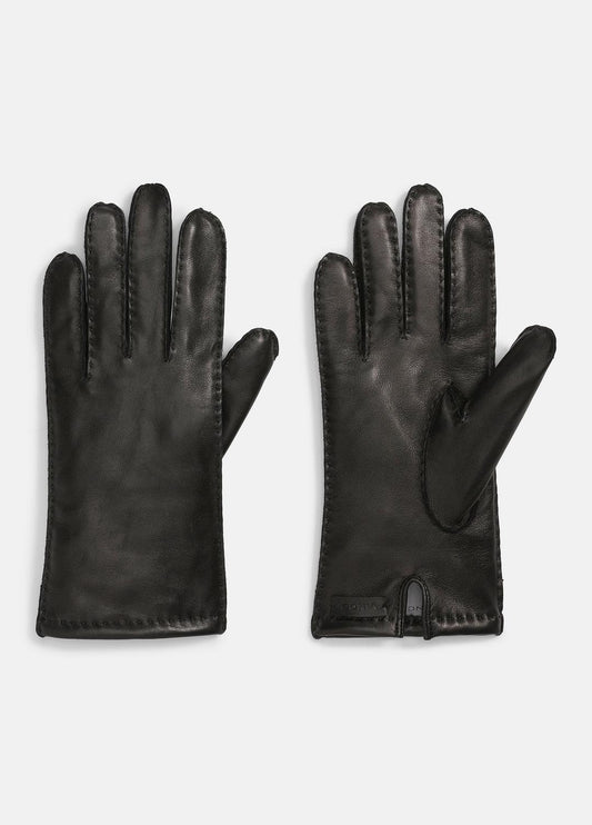 Cashmere-Lined Leather Driving Glove in Gloves
