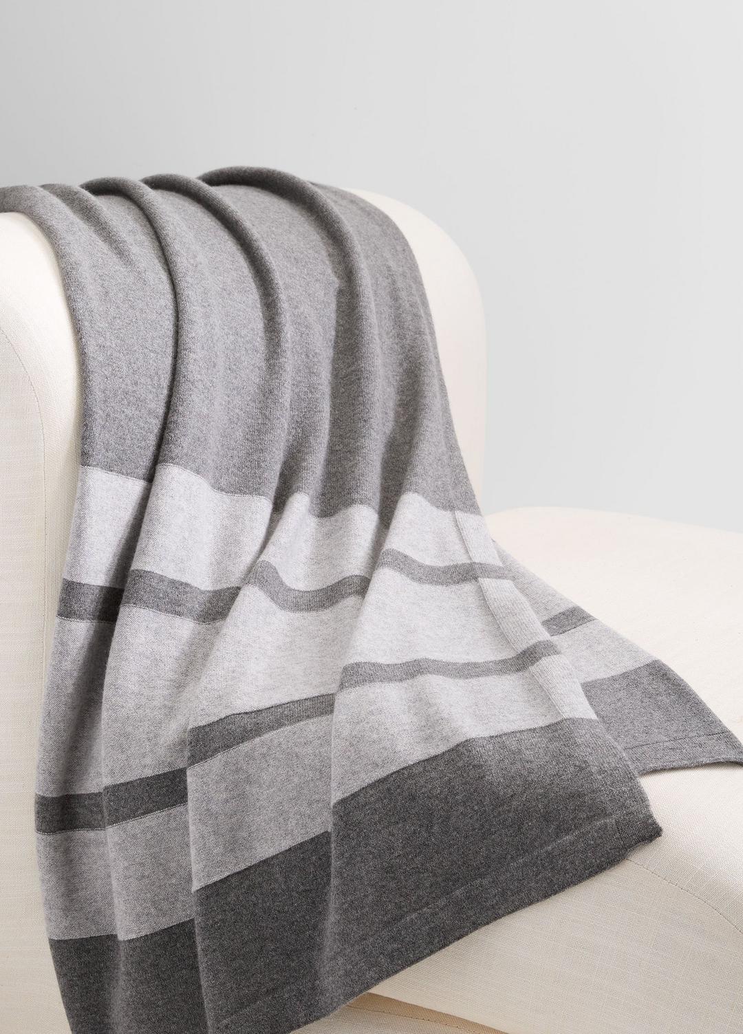 Cashmere Jersey Stripe Throw in Pillows & Blankets