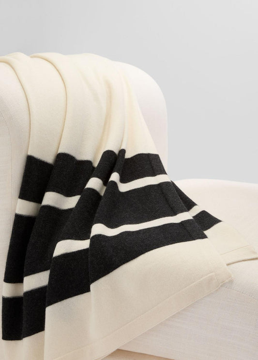 Cashmere Jersey Stripe Throw in Pillows & Blankets