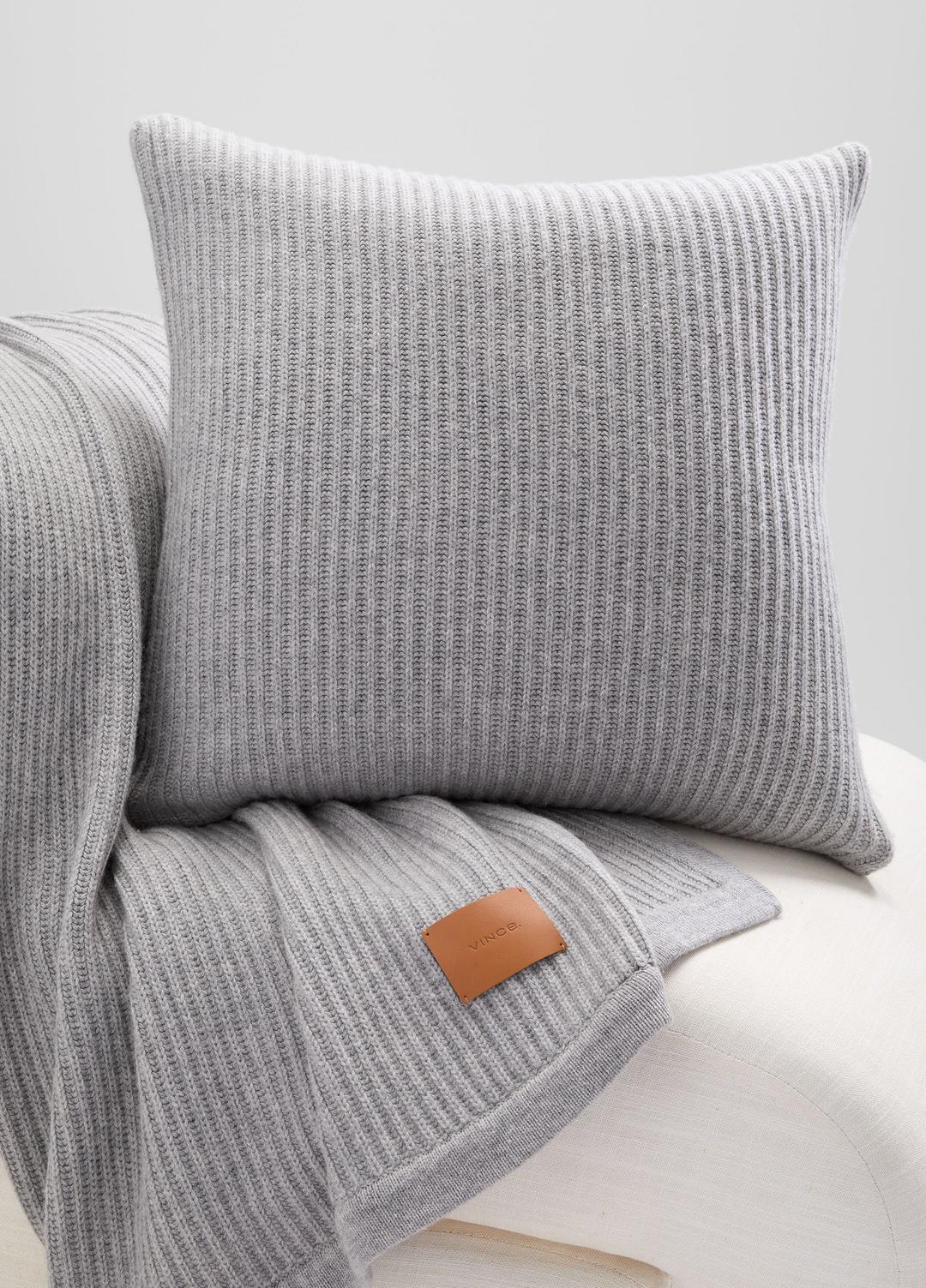 Wool and Cashmere Cardigan-Stitch Pillow in Pillows & Blankets