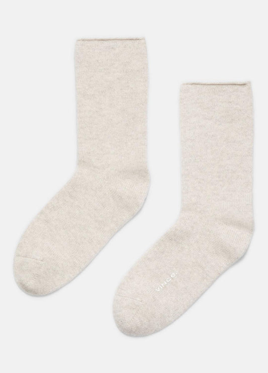 Women's Cashmere Jersey Short Sock in Accessories