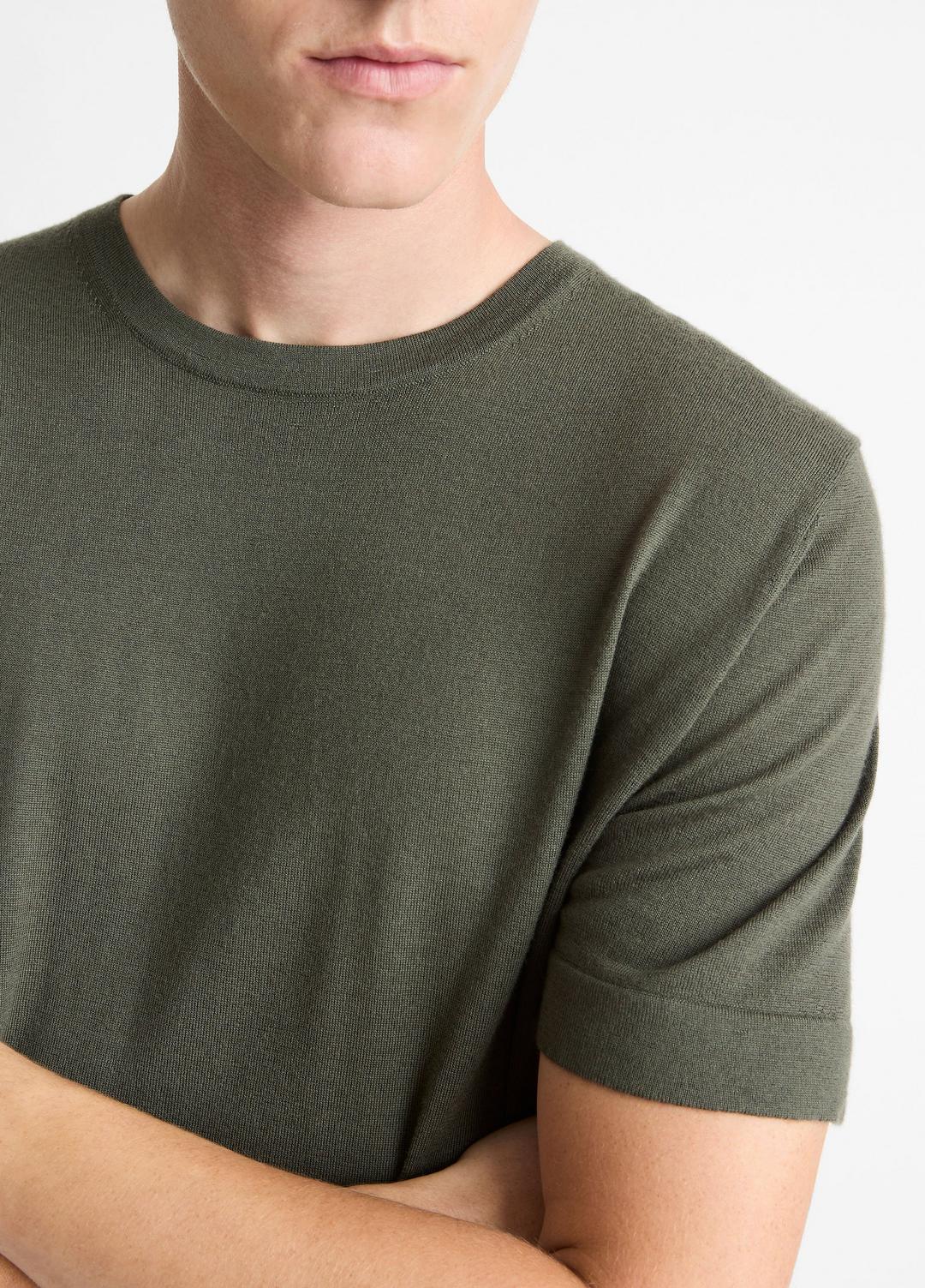 Featherweight Merino Wool-Cashmere Short-Sleeve Sweater in Short Sleeve
