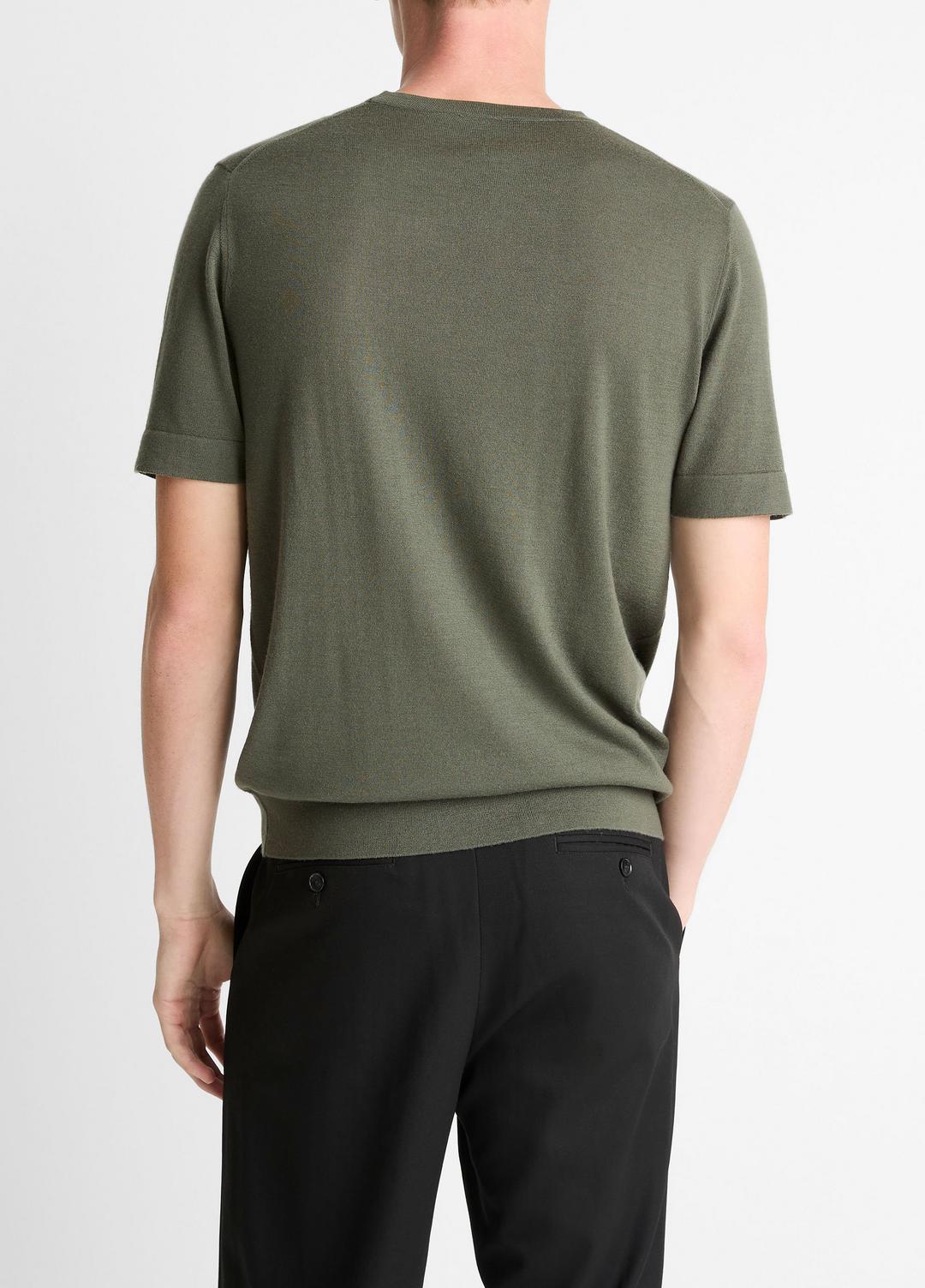 Featherweight Merino Wool-Cashmere Short-Sleeve Sweater in Short Sleeve