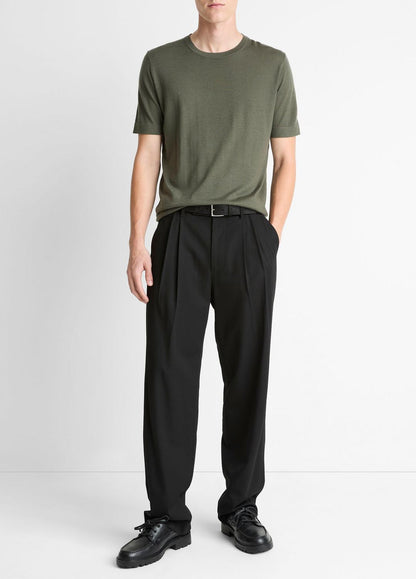 Featherweight Merino Wool-Cashmere Short-Sleeve Sweater in Short Sleeve
