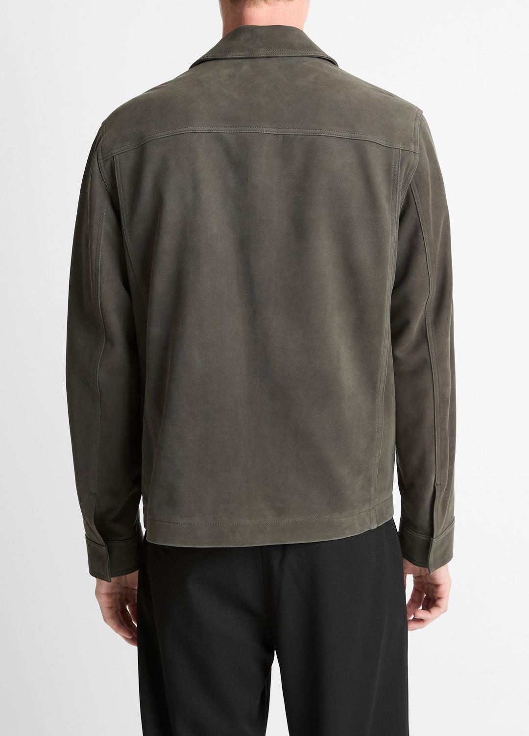 Nubuck Leather Trucker Jacket in Leather Jackets