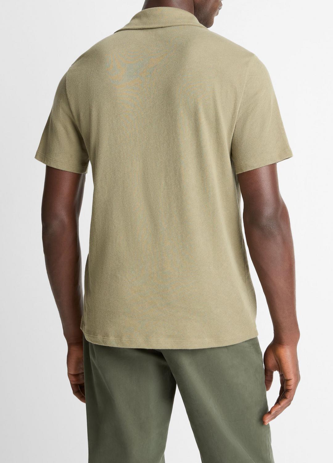 Cotton Johnny-Collar Polo Shirt in Henleys & Polos