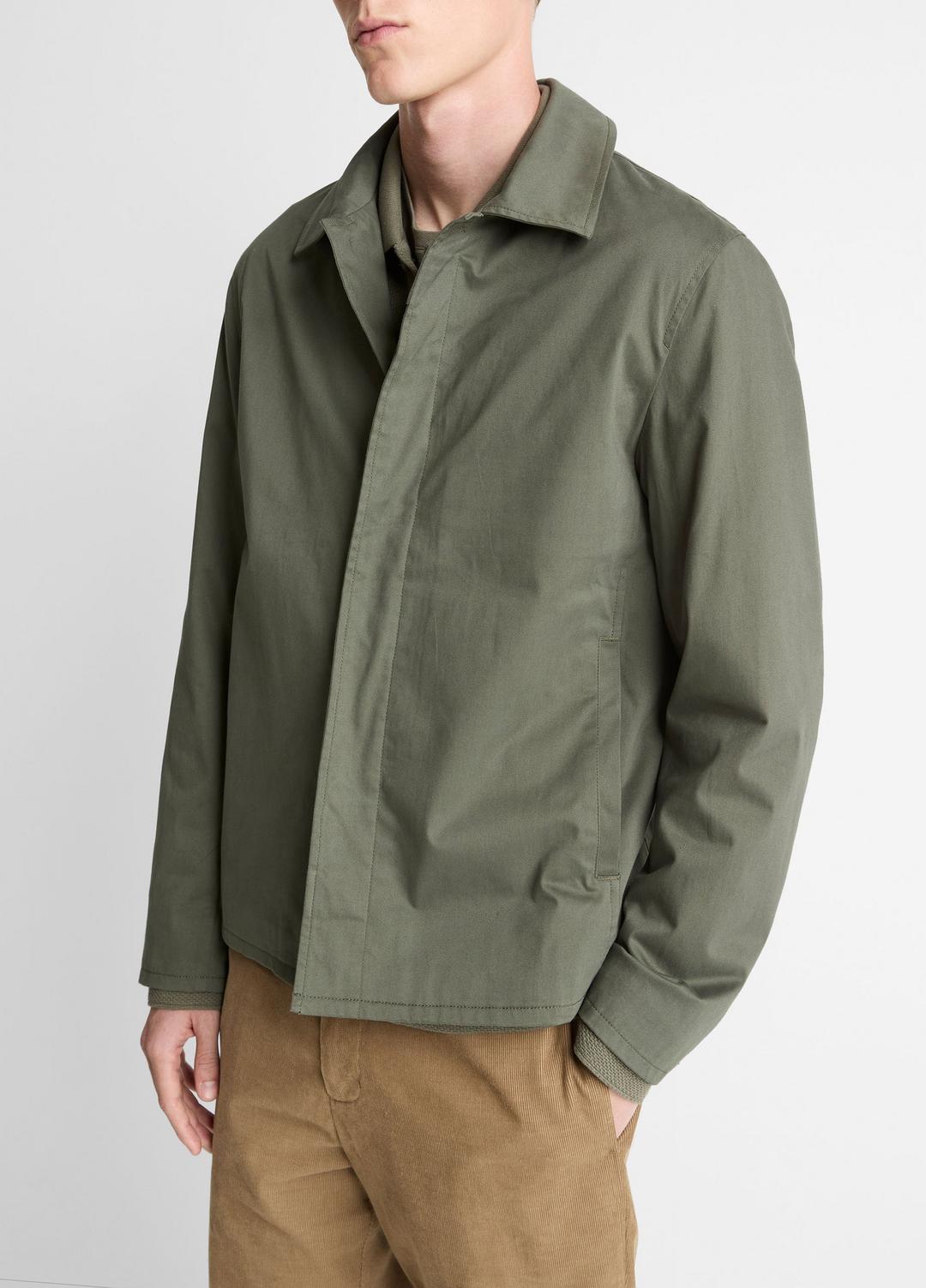 Italian Peached Stretch-Cotton Jacket in Jackets