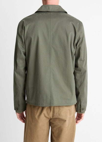 Italian Peached Stretch-Cotton Jacket in Jackets